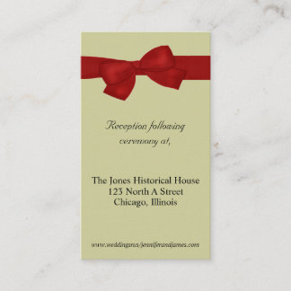 Tarjetas de gabinete Red and Tan Boda