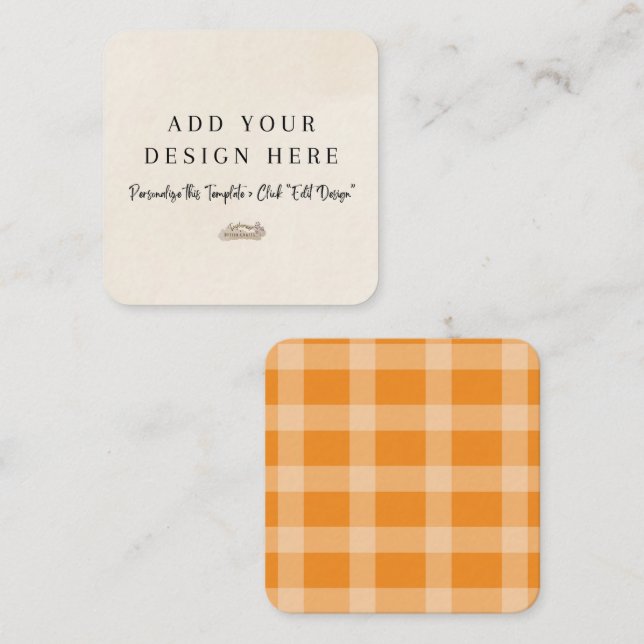 Tarjetas de gabinete redondeadas de 2,5" x 2,5" (Anverso / Reverso)