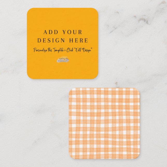 Tarjetas de gabinete redondeadas de 2,5" x 2,5" (Anverso / Reverso)