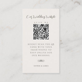 Tarjetas de gabinete RSVP de código QR del sitio w