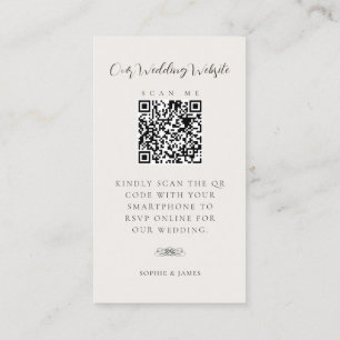 Tarjetas de gabinete RSVP de código QR del sitio w