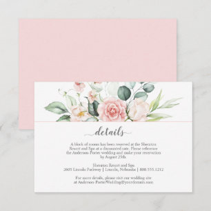 Tarjetas de gabinete Rubor Pink Roses y Eucalyptus