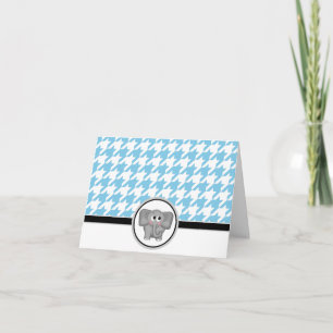 Tarjetas de galpón azul para elefantes