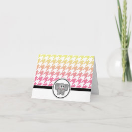 Tarjetas de galpón rosa amarillo ocre para elefant