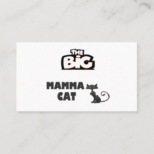 Tarjetas de gato diseño en blanco y negro (Anverso)