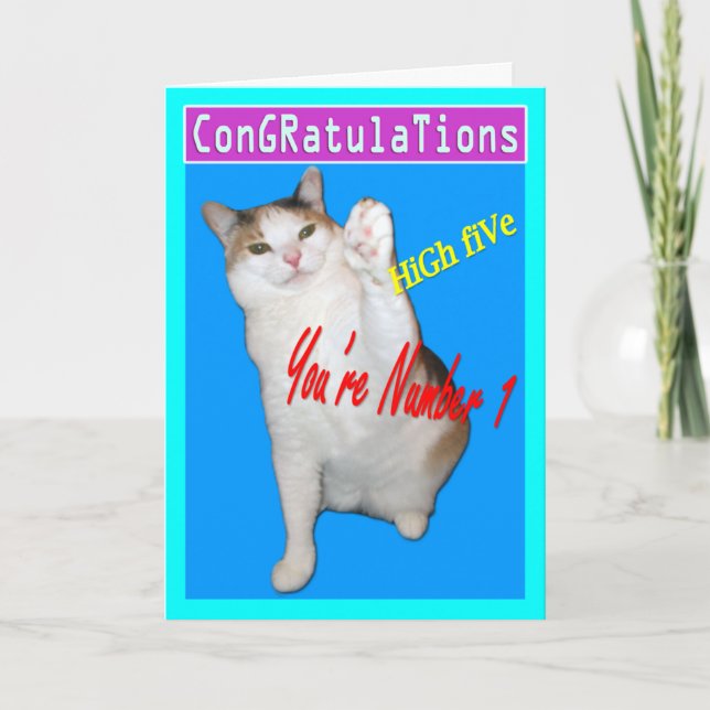 Tarjetas de gato, felicitaciones (Anverso)