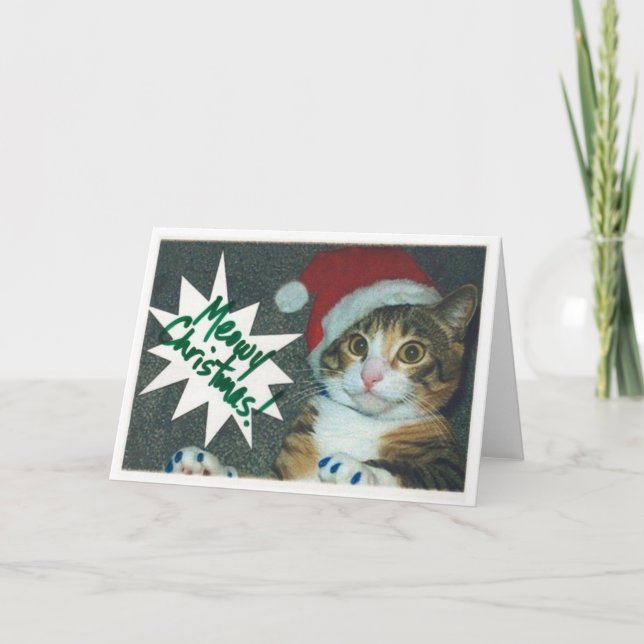 Tarjetas de gato Santa (Anverso)