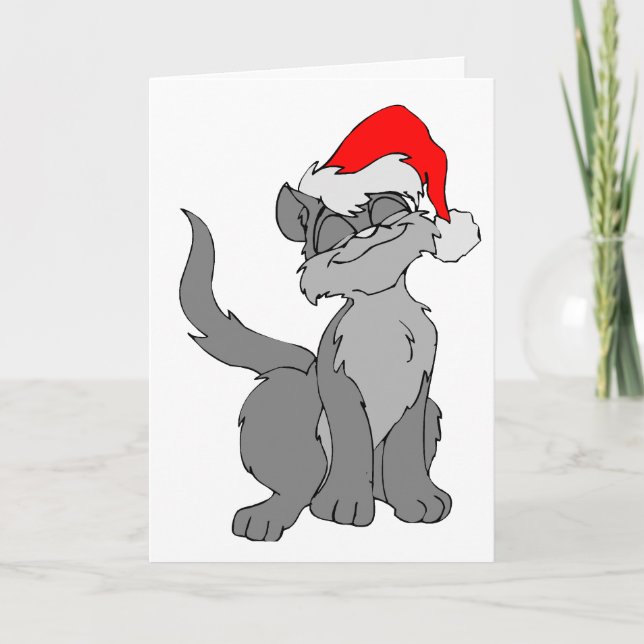 TARJETAS DE GATOS DE NAVIDAD MEOWY (Anverso)