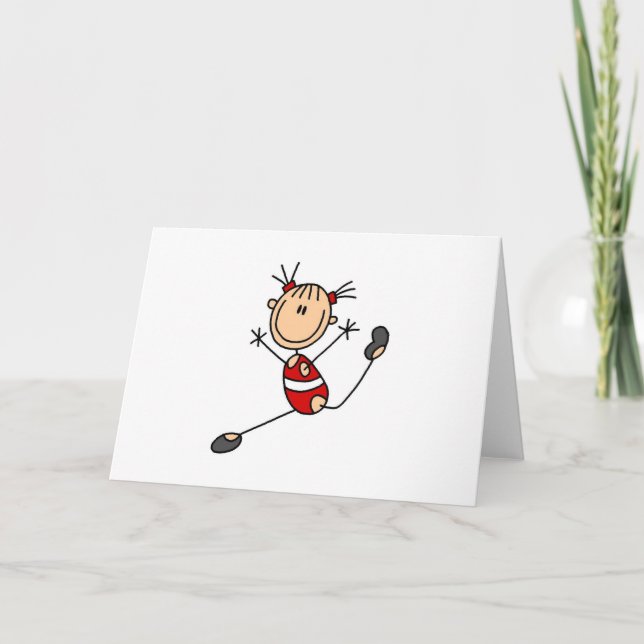 Tarjetas de gimnasia para chicas de stick (Anverso)