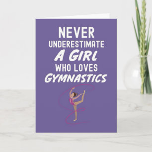 Tarjetas de Gimnasia Rosadas Lindas para Niñas Beb