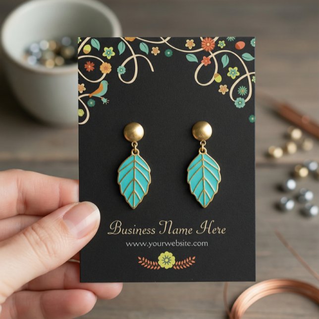 Tarjetas De Giro De Flores Oscuras Y Elegantes (Subido por el creador)