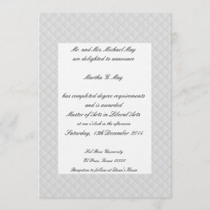 Tarjetas de graduación bordeadas de cuero blanco d