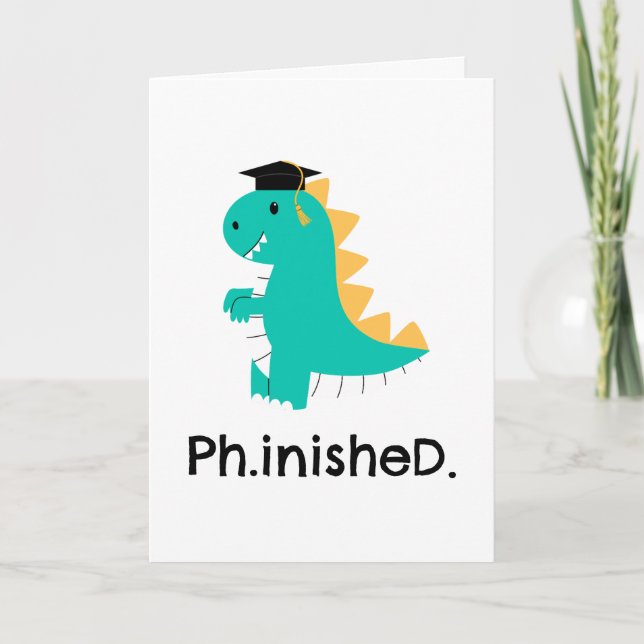 tarjetas de graduación de phd divertidas (Anverso)