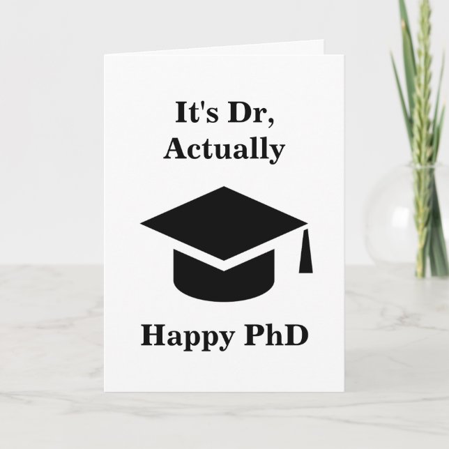 tarjetas de graduación de phd divertidas (Anverso)