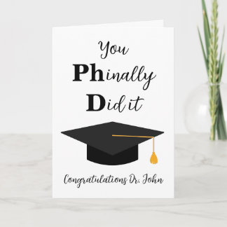 tarjetas de graduación de phd divertidas