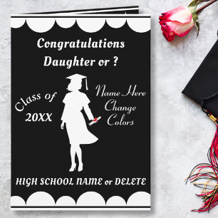 Tarjetas de graduación personalizadas para la hija