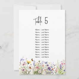 Tarjetas de gráfico de asientos de color de agua F