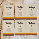 Tarjetas de gráfico de asientos de colores vintage<br><div class="desc">Elija un retro y una cosecha para su papelería boda. Clásico,  moderno y de moda,  se adapta a todas tus necesidades. Personalizable sencillo,  cambia el color del texto o el fondo como desee.</div>