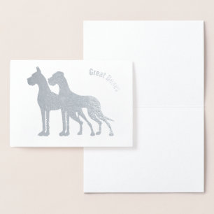 Tarjetas de Grandes Daneses con orejas cortadas y