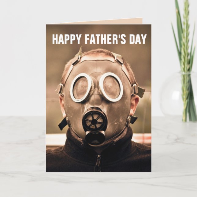 TARJETAS DE GRANDES GAS MASK FATHER DÍA 2020 (Anverso)