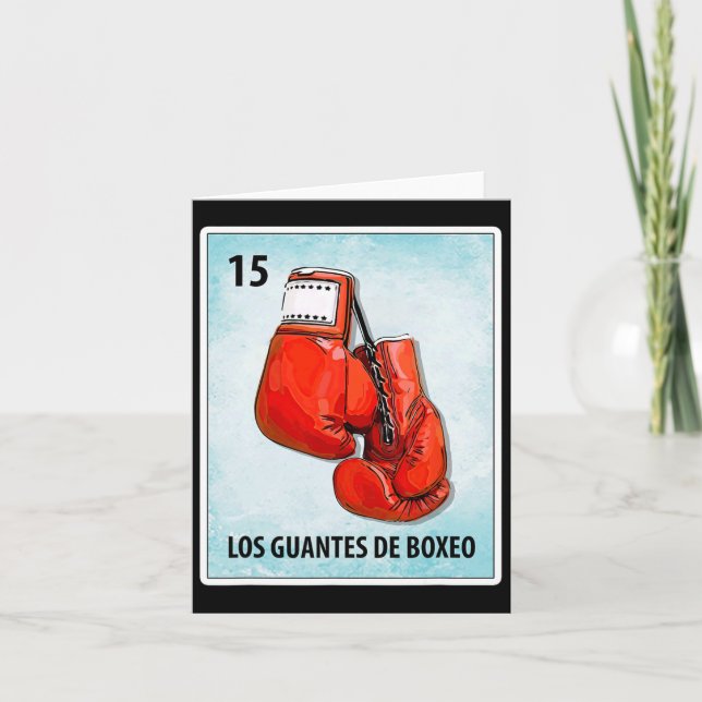 Tarjetas de guantes mexicanos de boxeo Los Guantes (Anverso)