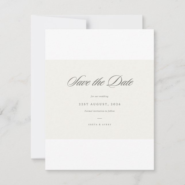 Tarjetas de Guardar la Fecha de Boda – Personaliza (Anverso)