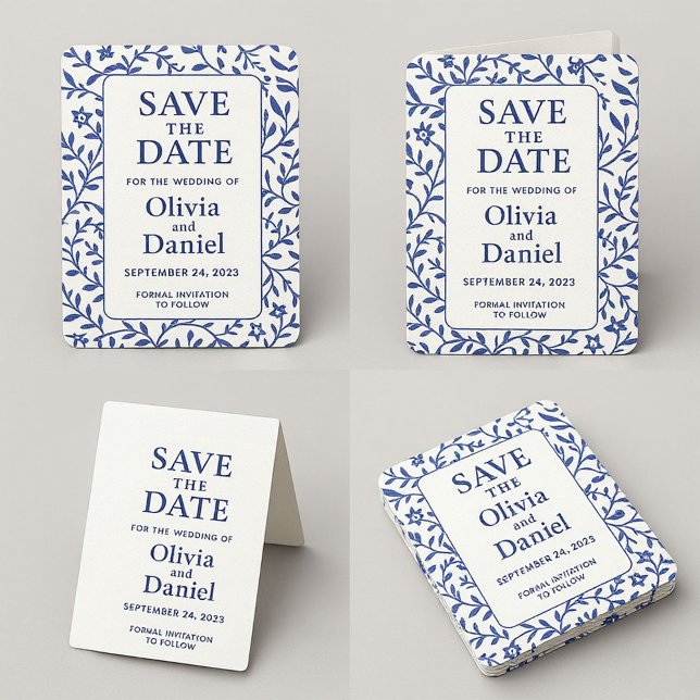 Tarjetas de Guardar la Fecha | Planas | Personaliz (A touch of gold for our golden day. Mark your calendars! #GoldSaveTheDate #BlackAndGold #Wedding)