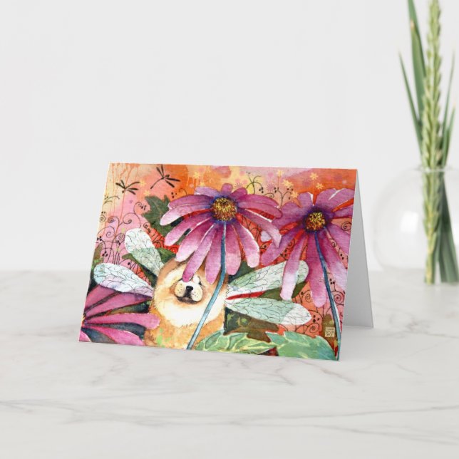 Tarjetas DE HADAS del arte del PERRO CHINO (Anverso)