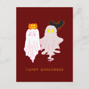 Tarjetas de Halloween de fantasmas de bebés lindos