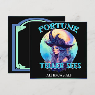Tarjetas de Halloween de la Bruja Azul Retro