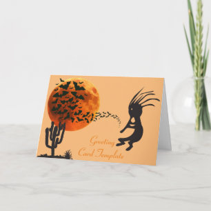 Tarjetas de Halloween del suroeste de Kokopelli Mo