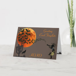 Tarjetas de Halloween del suroeste de Kokopelli Mu