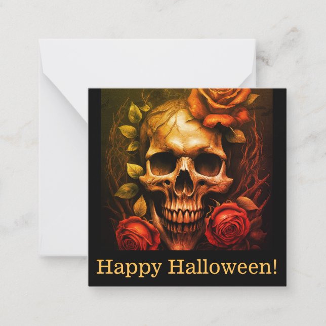 Tarjetas de halloween felices, lindas, para compra (Anverso)