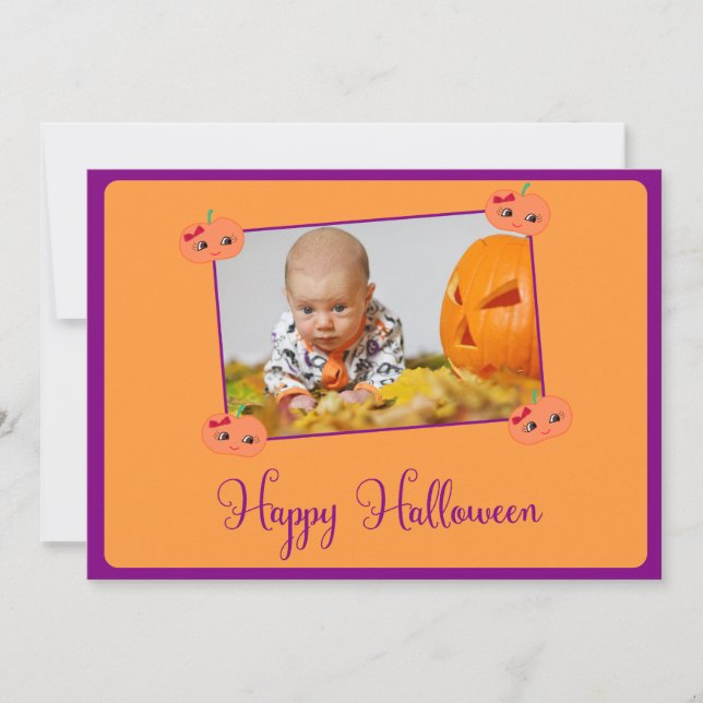 Tarjetas de Halloween Felices Personalizadas Añadi (Anverso)
