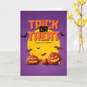 Tarjetas de Halloween Lindas Fantasmas, Calabazas