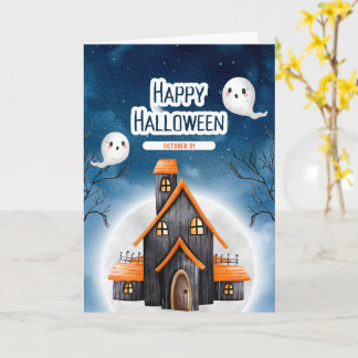 Tarjetas de Halloween Lindas Fantasmas, Calabazas