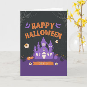 Tarjetas de Halloween Lindas Fantasmas, Calabazas