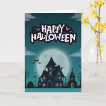Tarjetas de Halloween Lindas Fantasmas, Calabazas