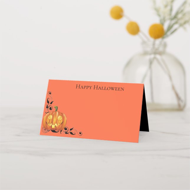 Tarjetas de Halloween Name Place (Anverso)