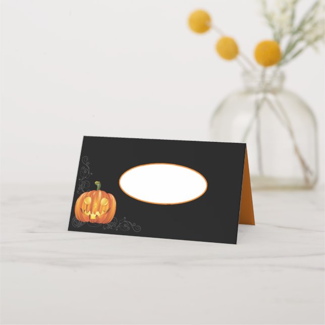 Tarjetas de Halloween Name Place (Anverso)