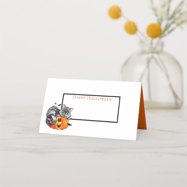 Tarjetas de Halloween Name Place (Anverso)