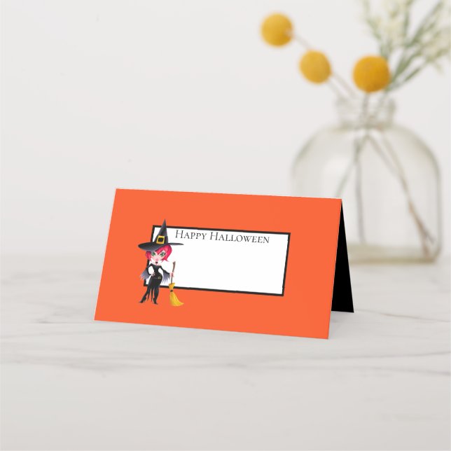 Tarjetas de Halloween Name Place (Anverso)