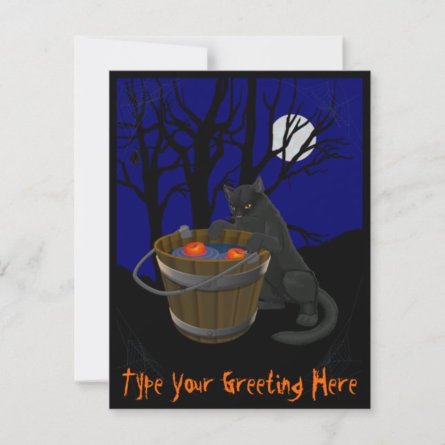 Tarjetas de Halloween personalizadas para invitaci (Anverso)