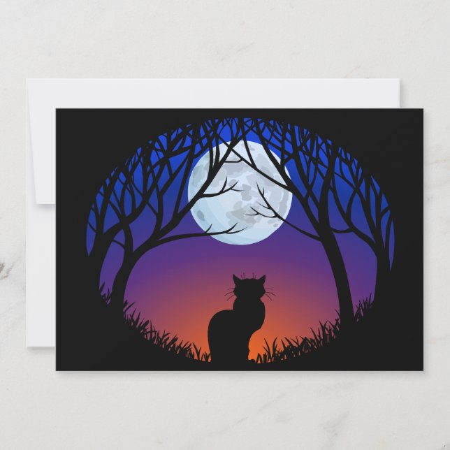 Tarjetas de Halloween personalizadas para invitaci (Anverso)