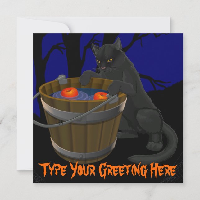 Tarjetas de Halloween personalizadas para invitaci (Anverso)