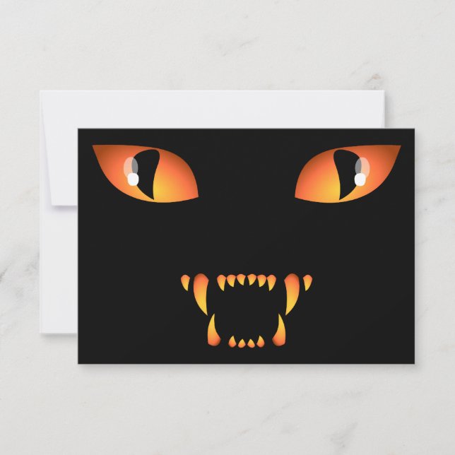 Tarjetas de Halloween personalizadas para invitaci (Anverso)