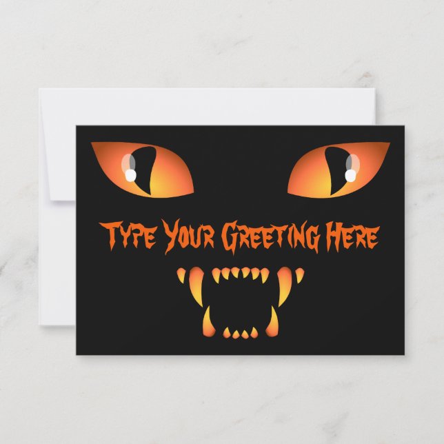 Tarjetas de Halloween personalizadas para invitaci (Anverso)