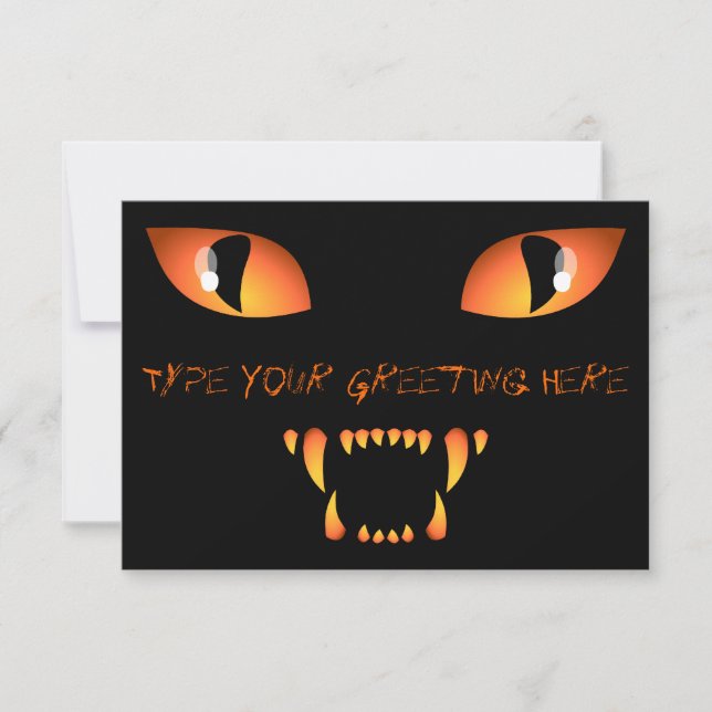 Tarjetas de Halloween personalizadas para invitaci (Anverso)