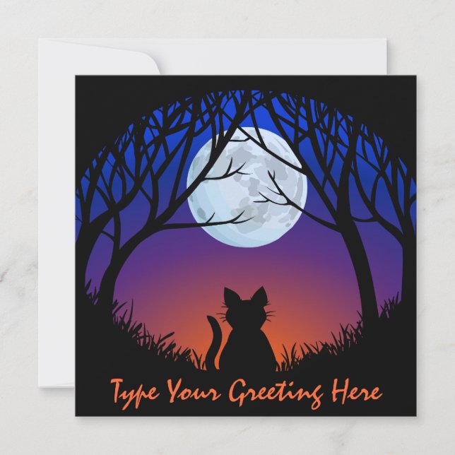 Tarjetas de Halloween personalizadas para invitaci (Anverso)