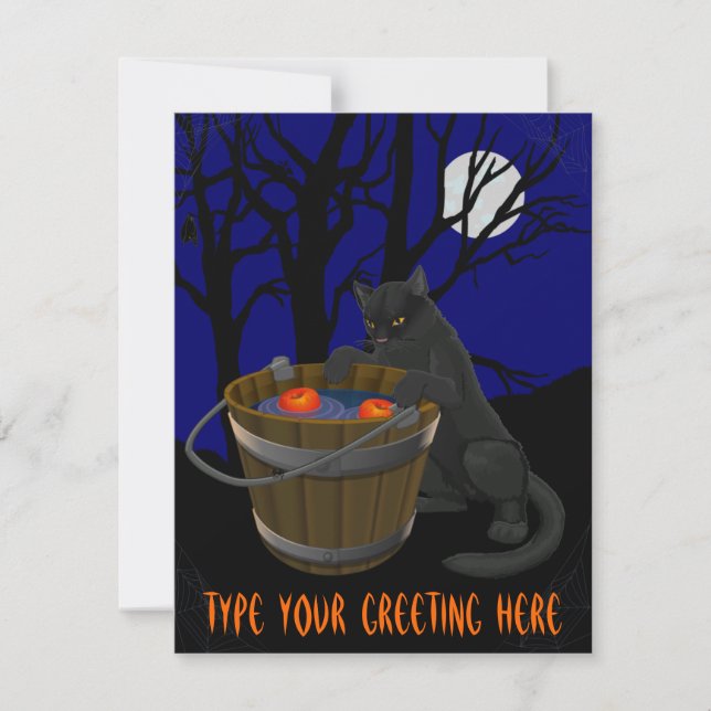 Tarjetas de Halloween personalizadas para invitaci (Anverso)